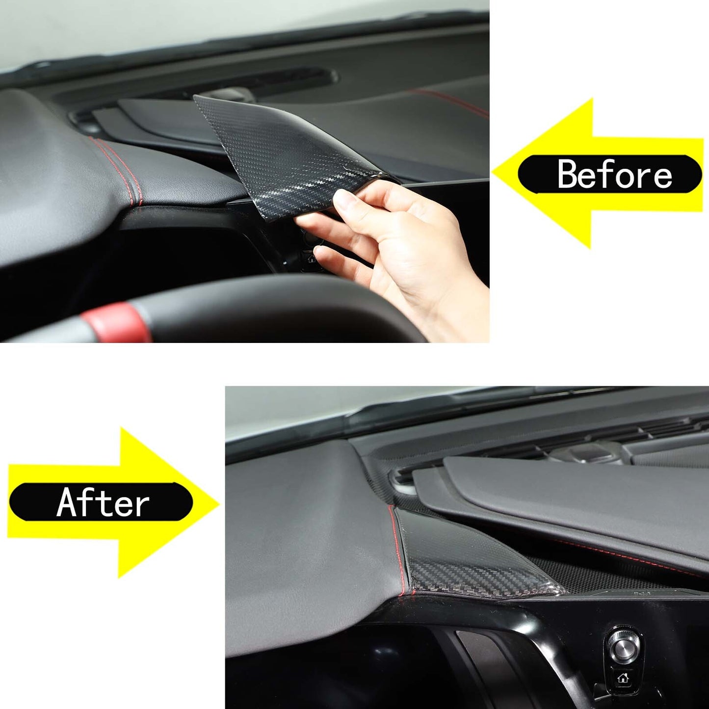 for 2020 - 2023 for Corvette C8 Coupe Carbon Fiber ABS Waterfall Upper Speaker Grille Cover- v