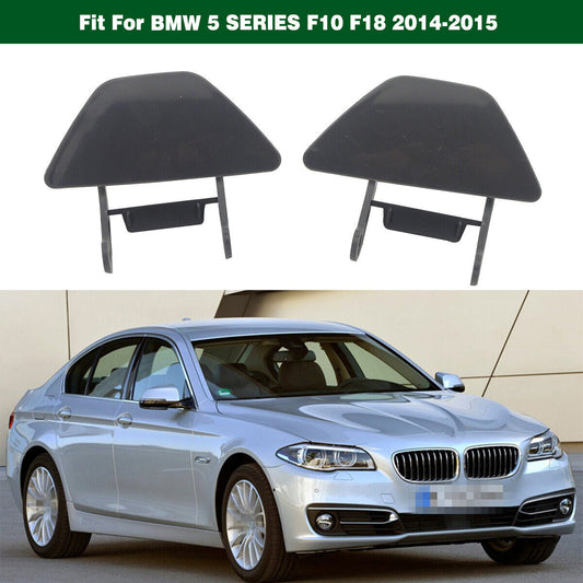 Headlight Washer Nozzle Jet Spray Cover Caps for BMW 5-Series F10 F18 2014-2015 Q
