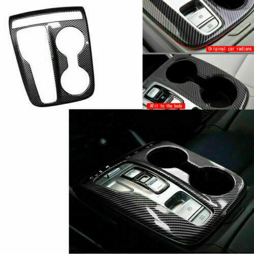 Carbon Fiber Center Console Gear shift panel Cover Trim fit for Hyundai for Tucson AT