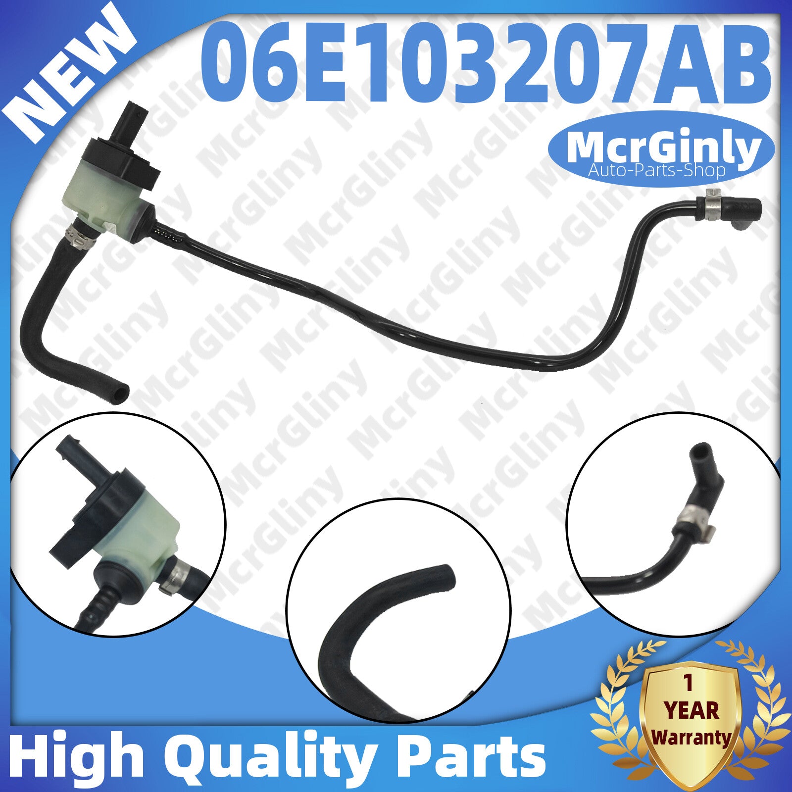 PCV breathing hose suitable for Audi for A8 2014 2015 2016 2017 2.5L 06E103207AG 06E103207AB- n