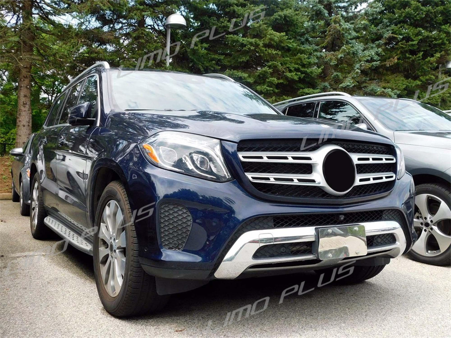 for Mercedes GLS450 2017-2019 Bumper Face Bar Trim Molding Step Pad Front Chrome Q