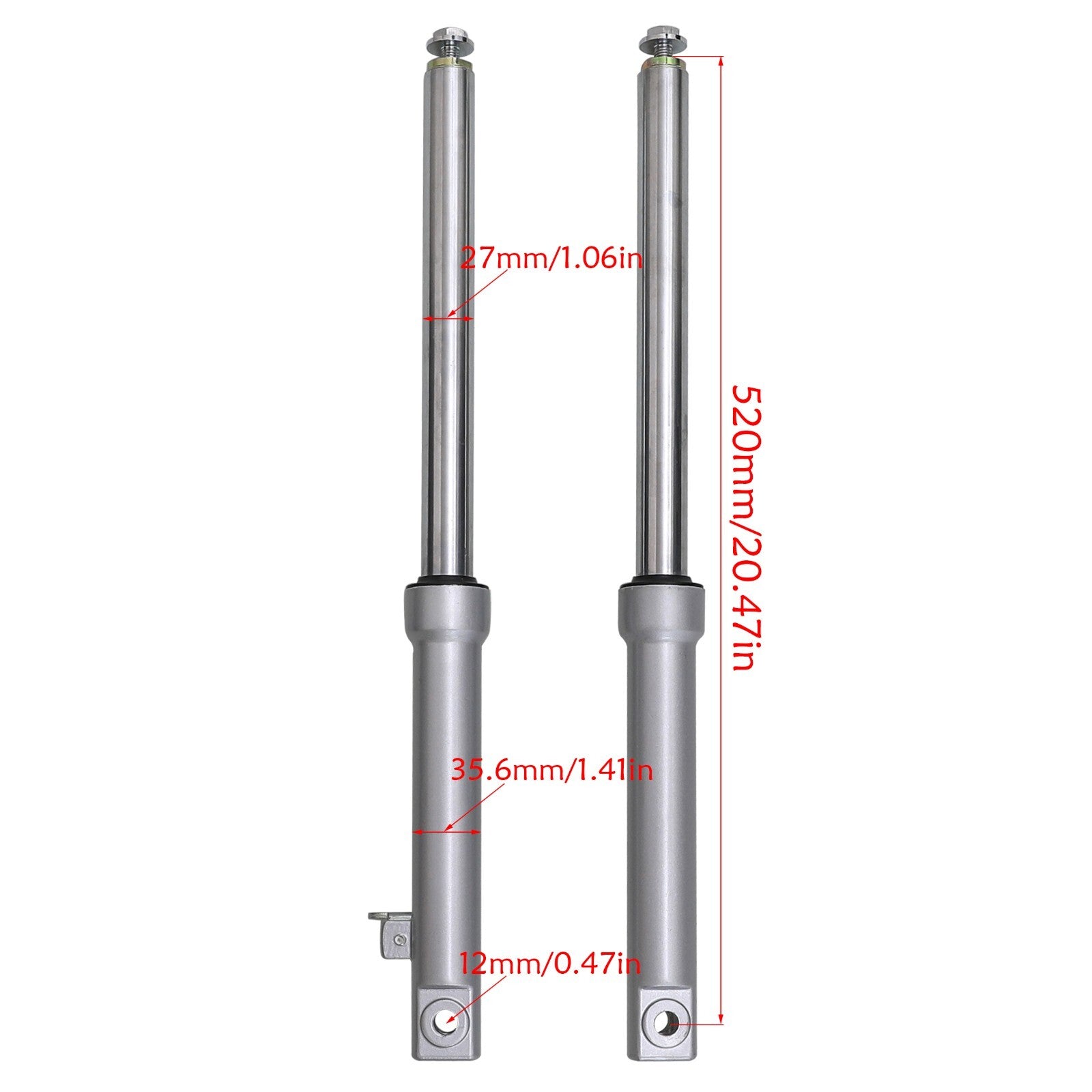 520mm Front Forks+ 10 Wheels 2.50-10 Tyre Assembly Kit for Mini Dirt Bike TTR CRF50