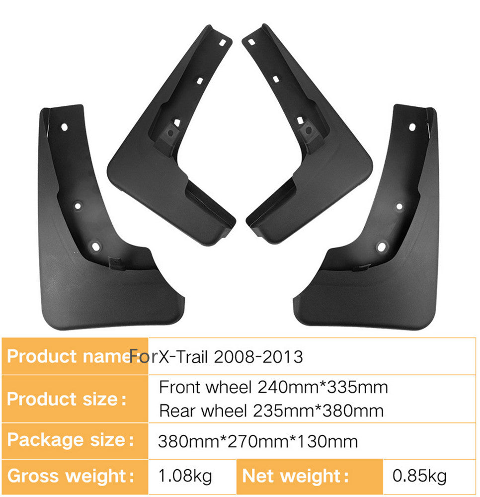 Mud Flaps Splash Guards Fit for Nissan X-Trail T31 2008-2013 Mudguard Fender Q