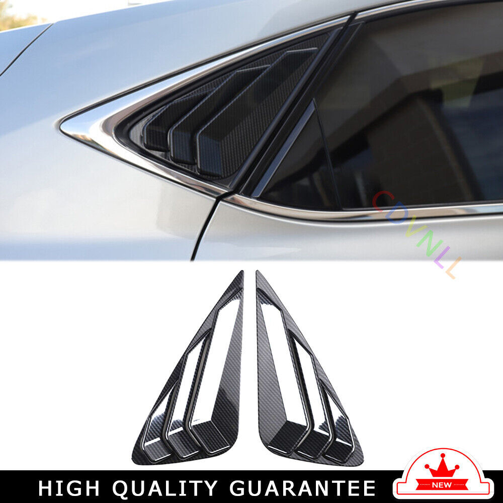 Side Vent Window Scoop Louver Cover Trim for Lexus NX 2015-20 Black Carbon Fiber