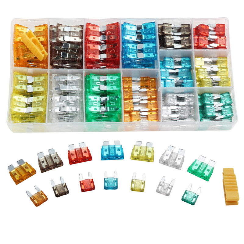 220PCS/Box Car SUV Blade Fuse Box Assortment Fuses for Trucks RV SUV Motorcycle v