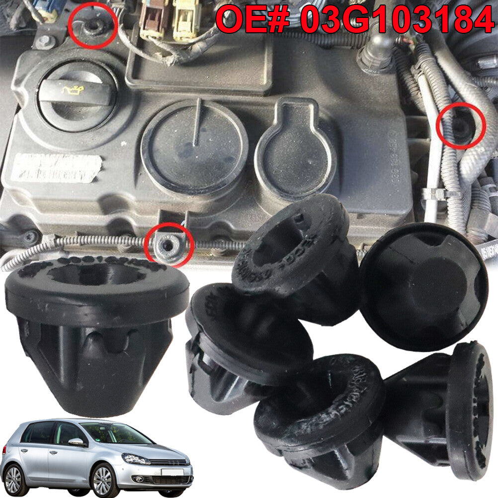 for VW for Skoda for Audi for Seat OE # 03G103184 Car Engine Cover Grommet Rubber 6 PCS