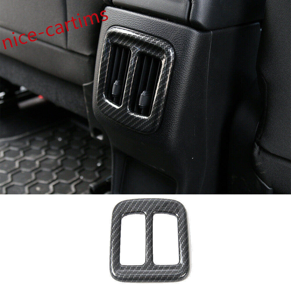 Carbon Fiber ABS Rear Air Conditioner Vent Outlet Cover for Jeep Compass 2017-20