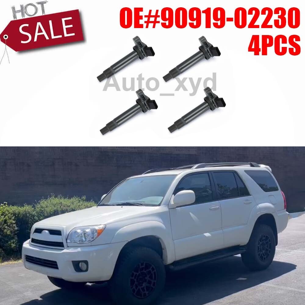 4PCS Ignition Coil 90919-02230 for TOYOTA SEQUOIA 4RUNNER for LEXUS LS430 GX470