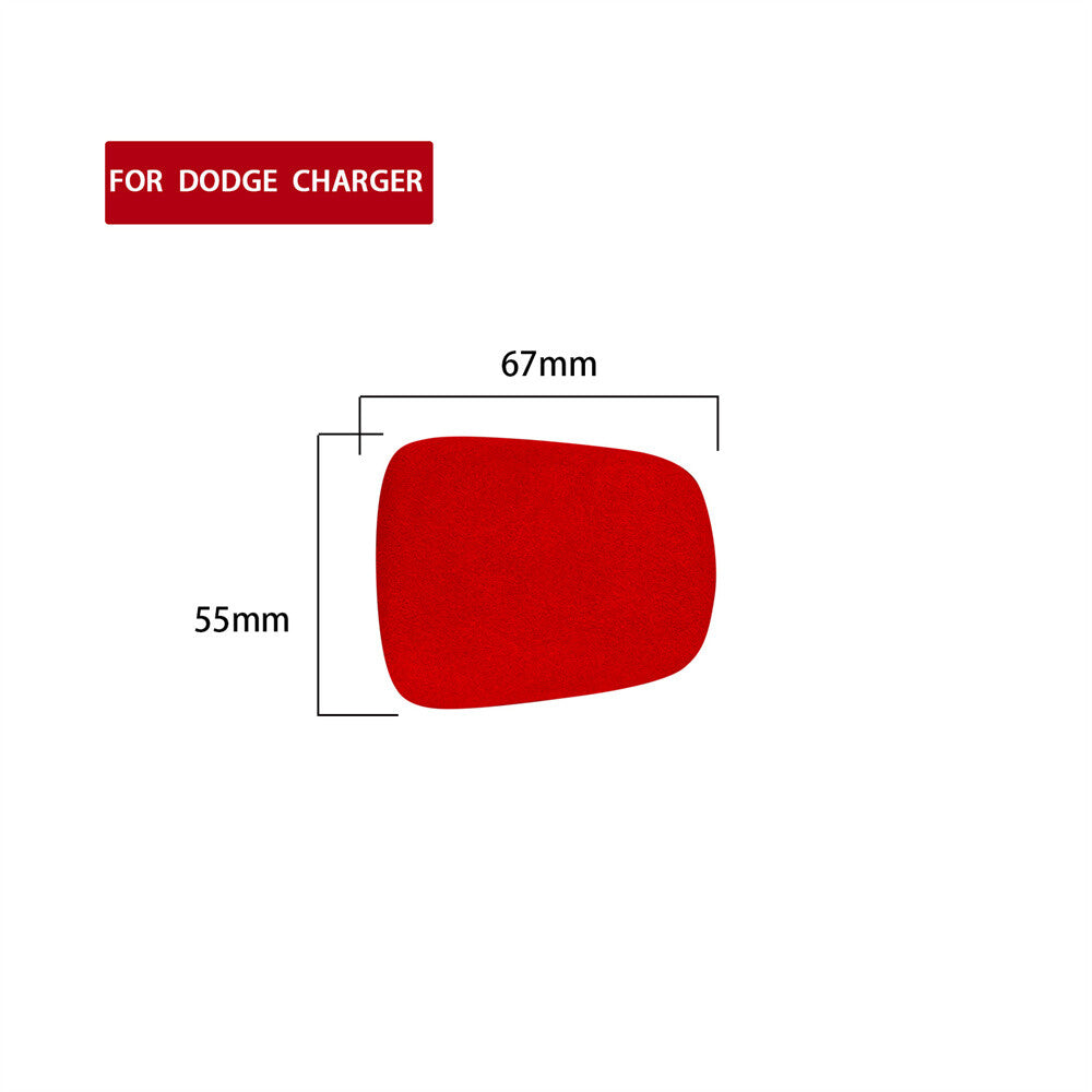 Suede Wine Red Car Gear Shift Knob Cover for Dodge for Challenger / Charger 2015-23