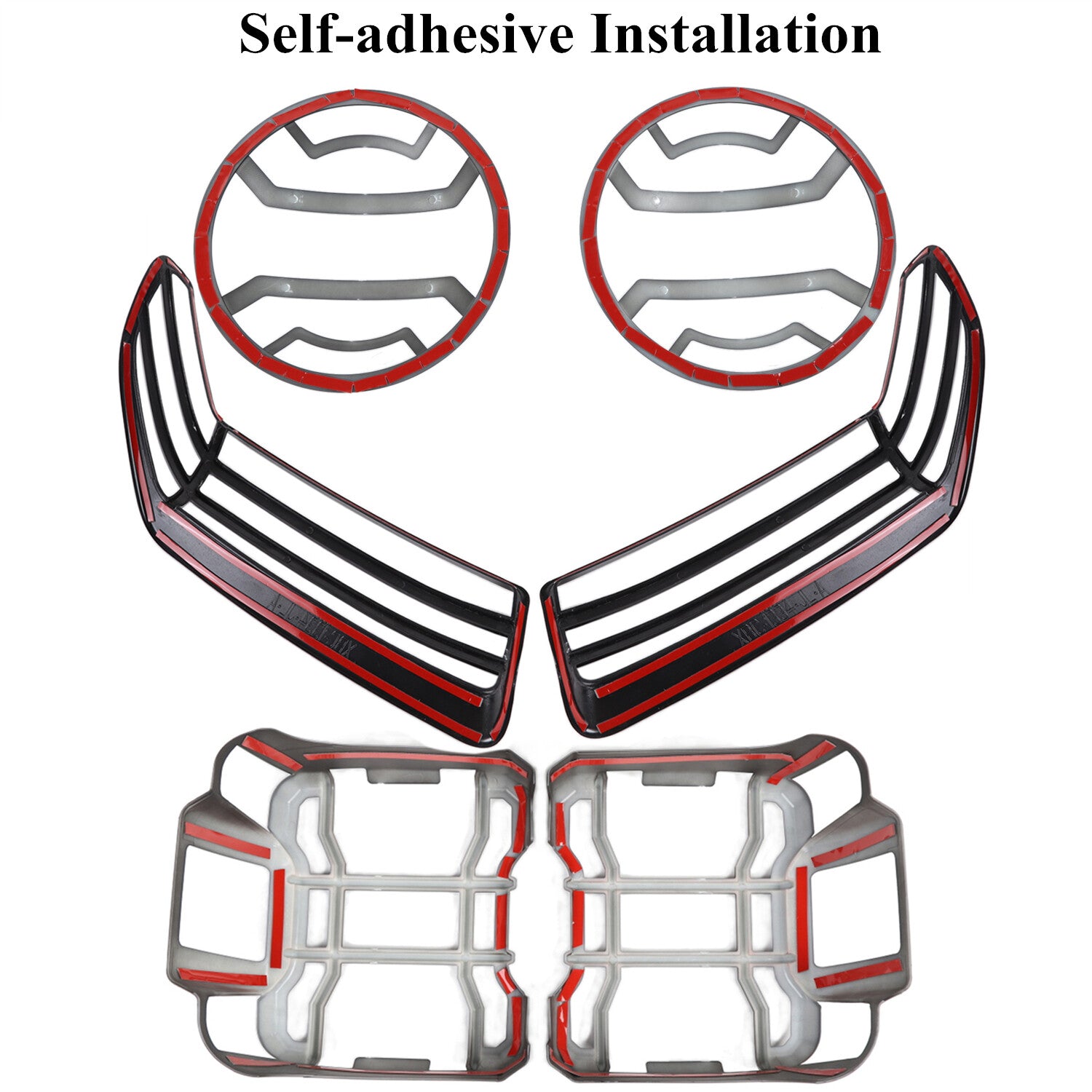Suitable for 2018-2023 for Jeep for Wrangler JL, 6-piece headlight, wheel arch, and taillight cover trim.