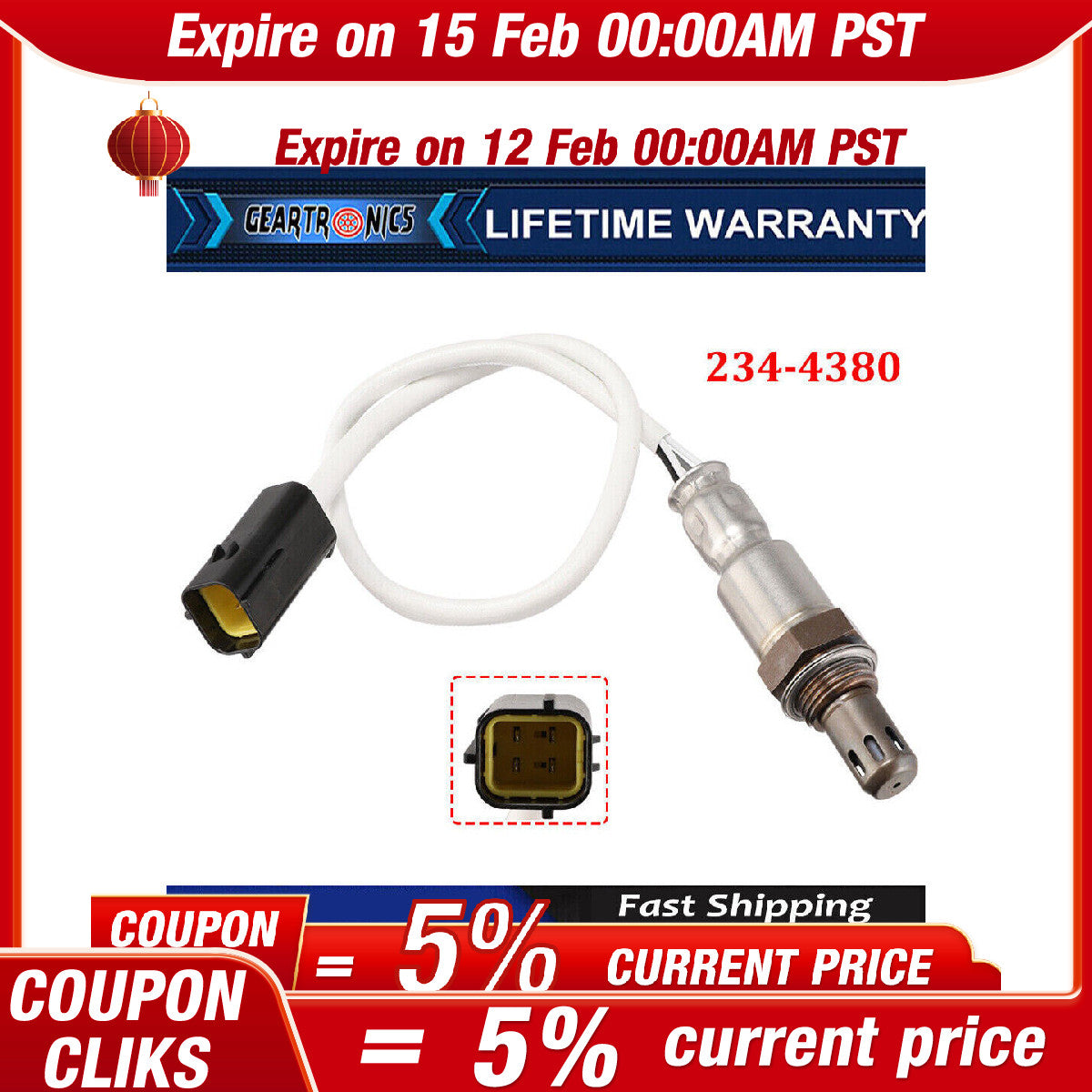 Downstream Oxygen Sensor For 07-12 for Nissan Sentra 2.0L 2.5L Versa 1.6 1.8L US
