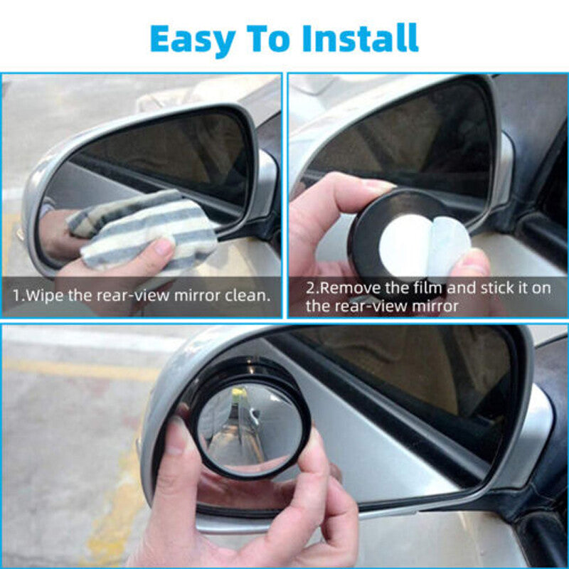 4-Piece Car SUV Blind Spot Mirrors, High Definition 360° Adjustable Rear Side View Convex Mirrors n