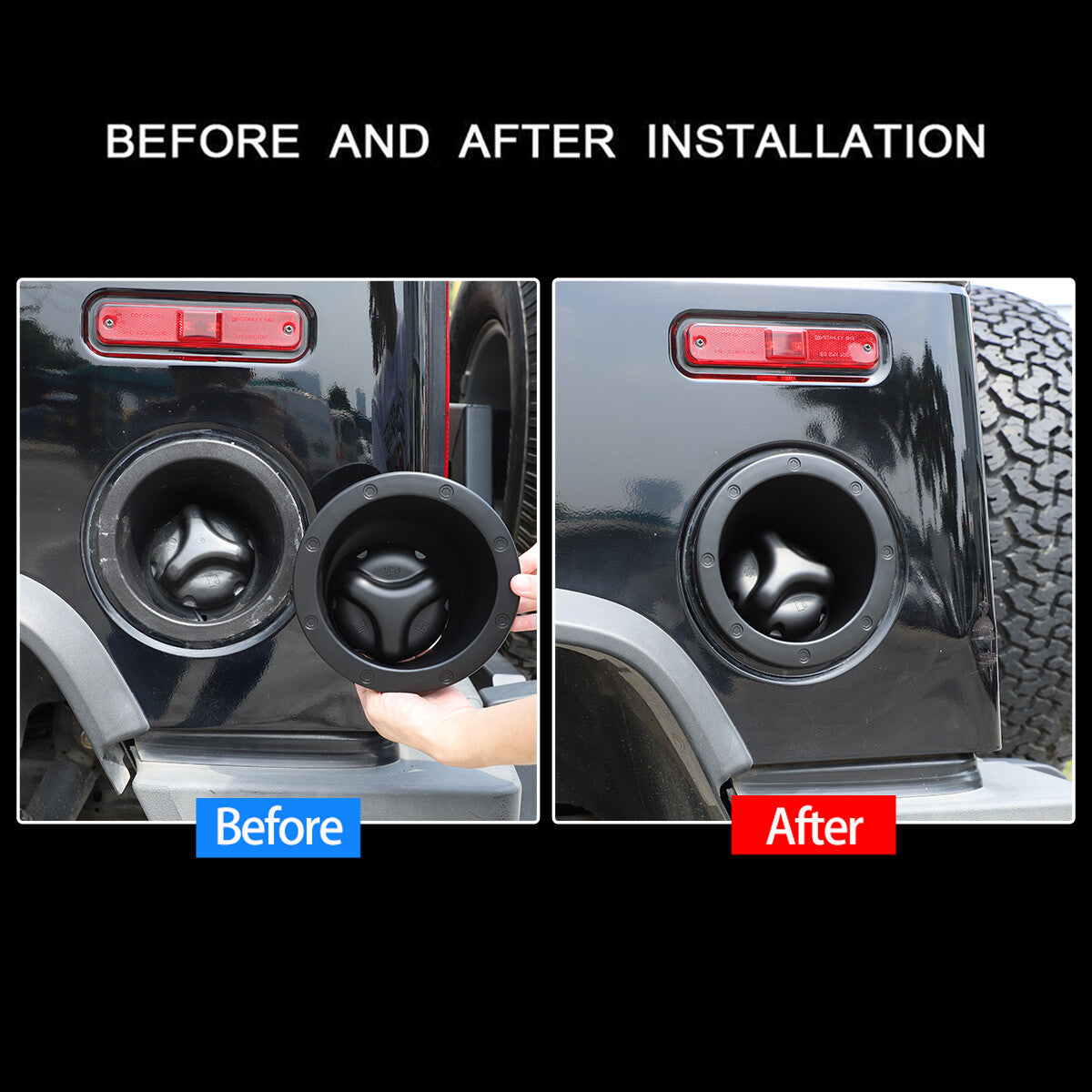 Matte black fuel filler cap and gas tank cap molded decorative cap suitable for Humme-r H2