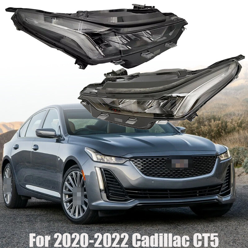 Full LED headlight assembly for 2020-2022 for Cadillac CT5 driver and passenger.