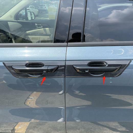 Carbon fiber 8X exterior door handle cup trim for Kia Fiesta 2021 & 2022