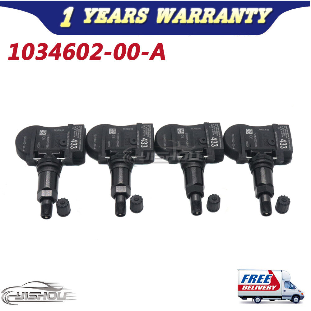 4PCS 103460200A 433MHz New TPMS Tire Pressure Sensor for Tesla Model 3 S X