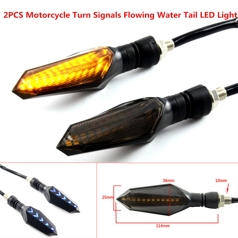 2-piece motorcycle turn signal taillight LED daytime running light waterproof - n
