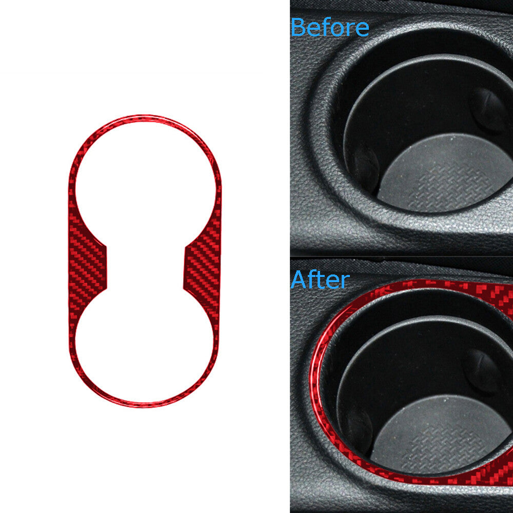 4X Red Carbon Fiber Rearview Mirrors Cover Trim For Hilux 2015-2021 v