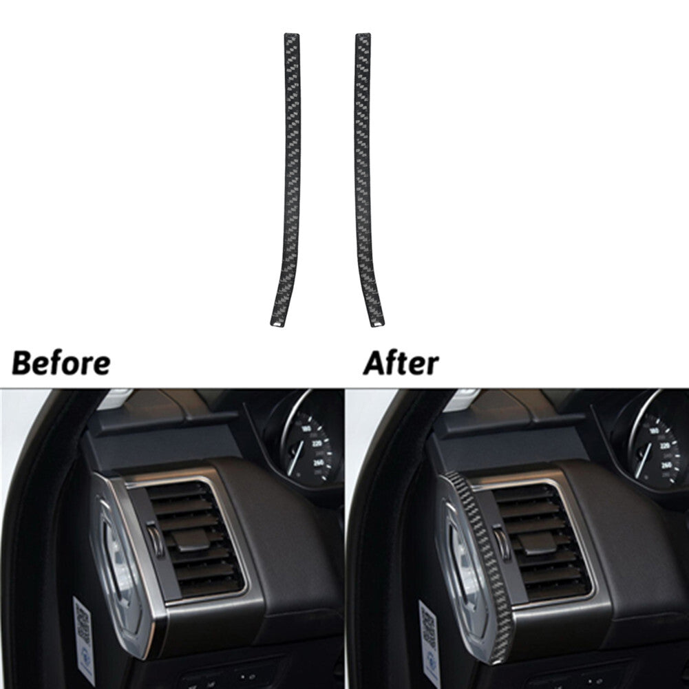 2x Carbon Fiber Interior Dim Light Control Cover Trim For Fiesta 2011-2015 v