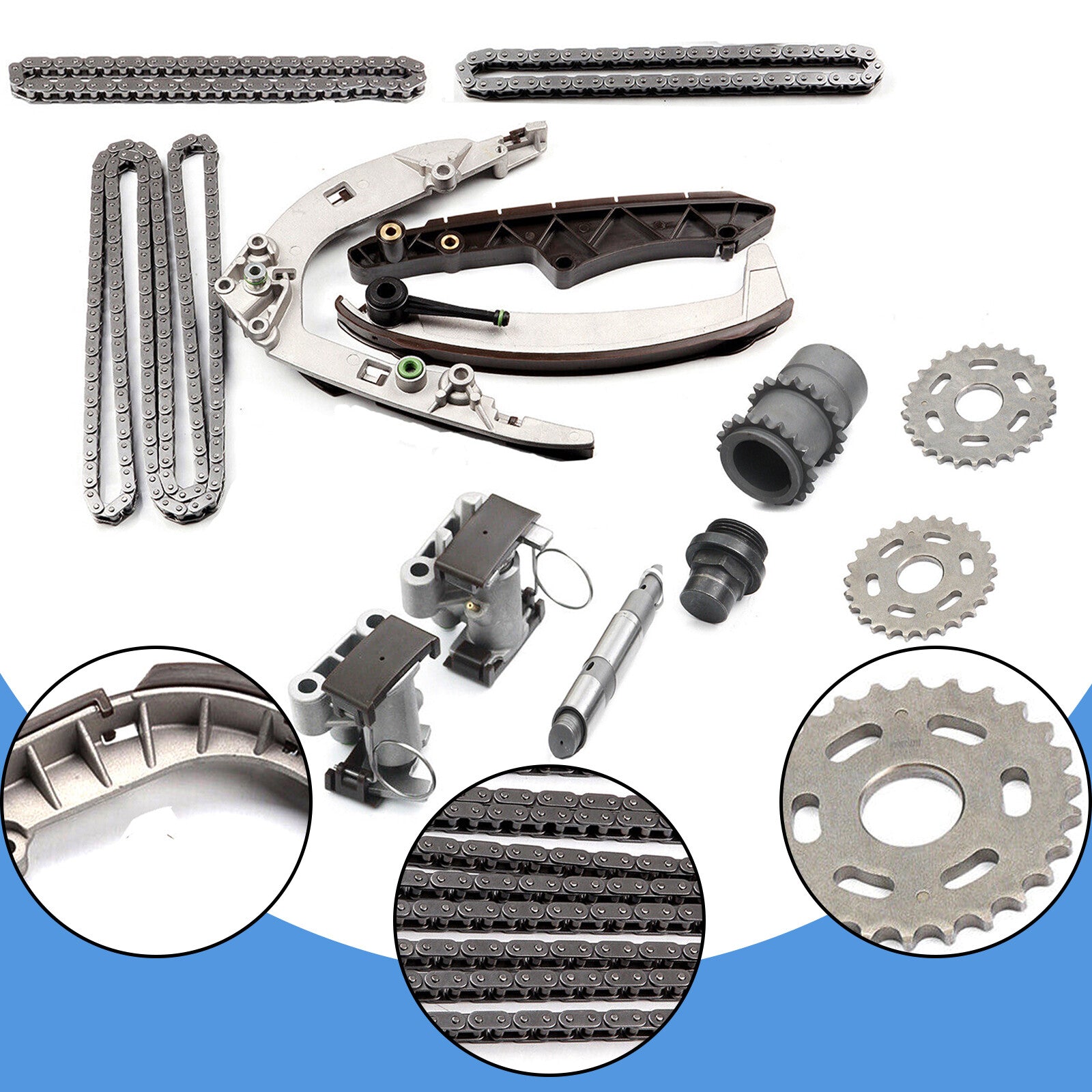 12-piece timing chain kit for E38 E39 E53 M62-X5/540i/740iL 11311741746- n