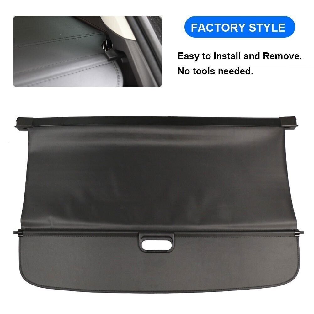 Black Trunk Cargo Cover Security Shield Shade Decor for Range Rover Velar 19-23 n