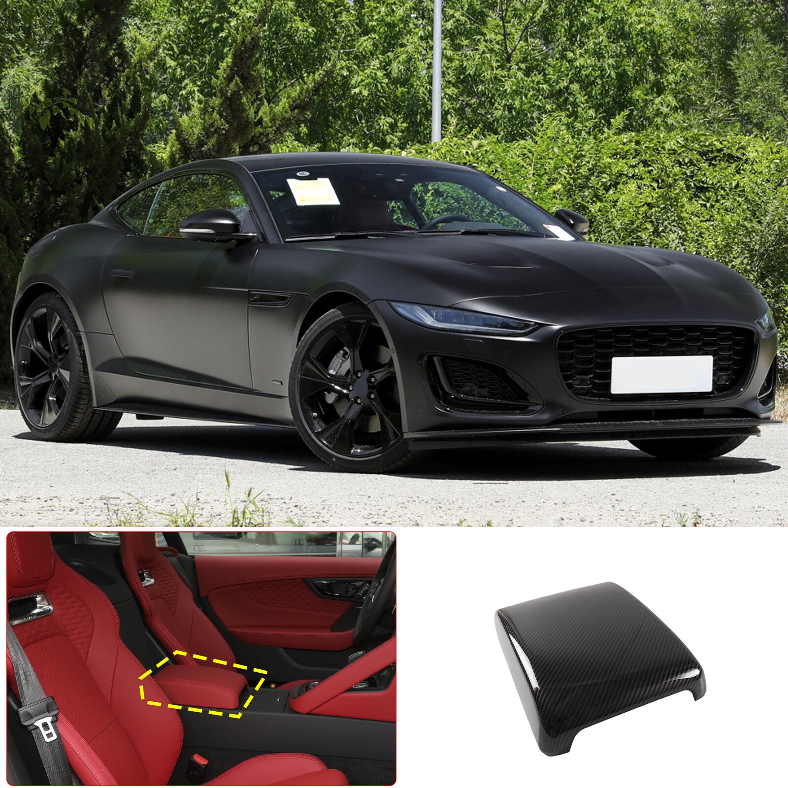 ABS carbon fiber window lifting panel switch cover decoration suitable for modern Santa Cruz 2022- v