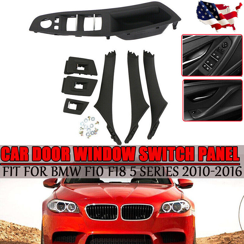 Interior door handle and window switch panel decorative covers suitable for BMW F10 F11 F18 (10-16)