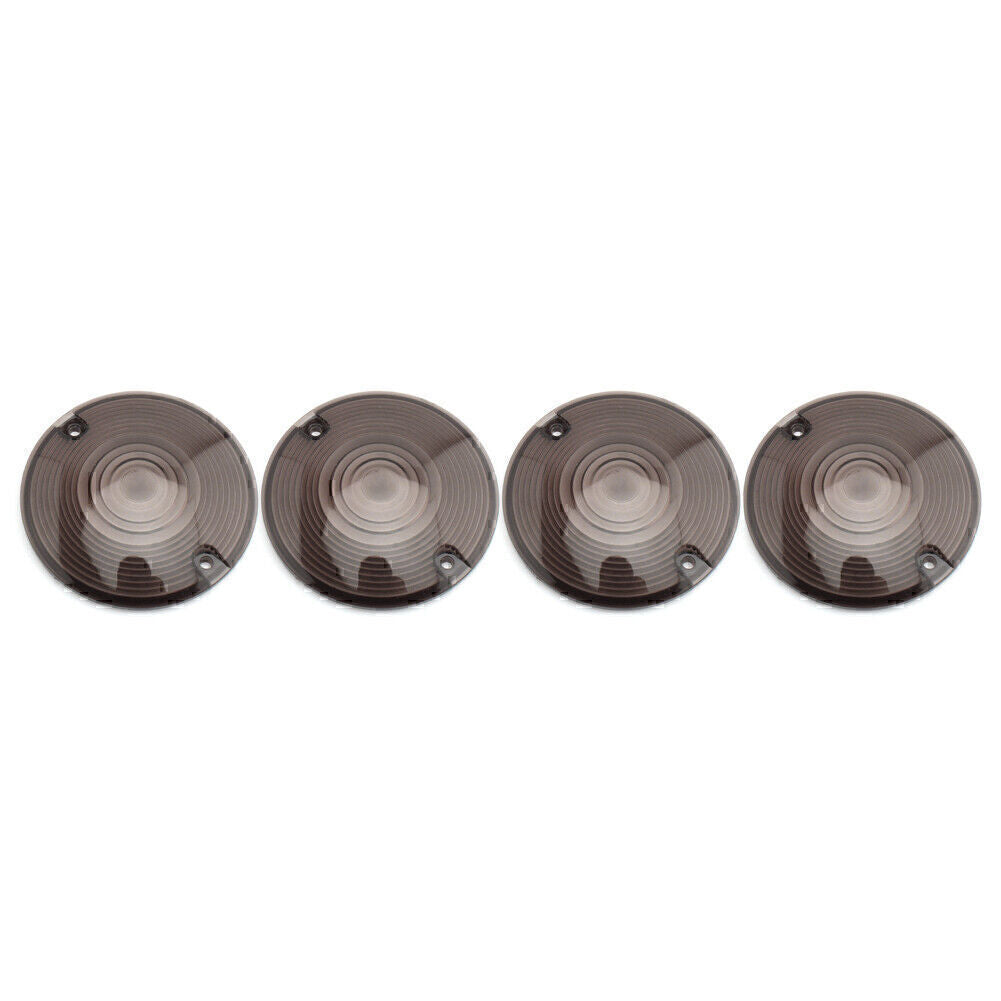 4xTurn Signal Light Indicator Cover Smoke Lens Fit for Harley Davidson Electra Glide Q