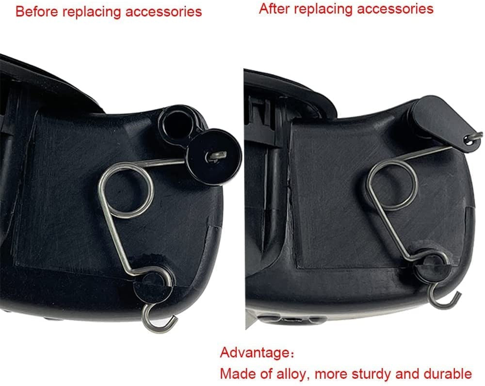 Fuel door spring and hinge pin repair for F150 2009-2014; Neck cover refill