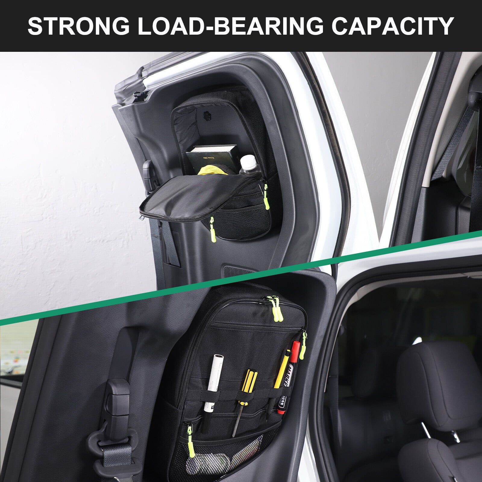 Rear door window mounting side storage bags for Nissan Frontier 2022-2024 2DR Q