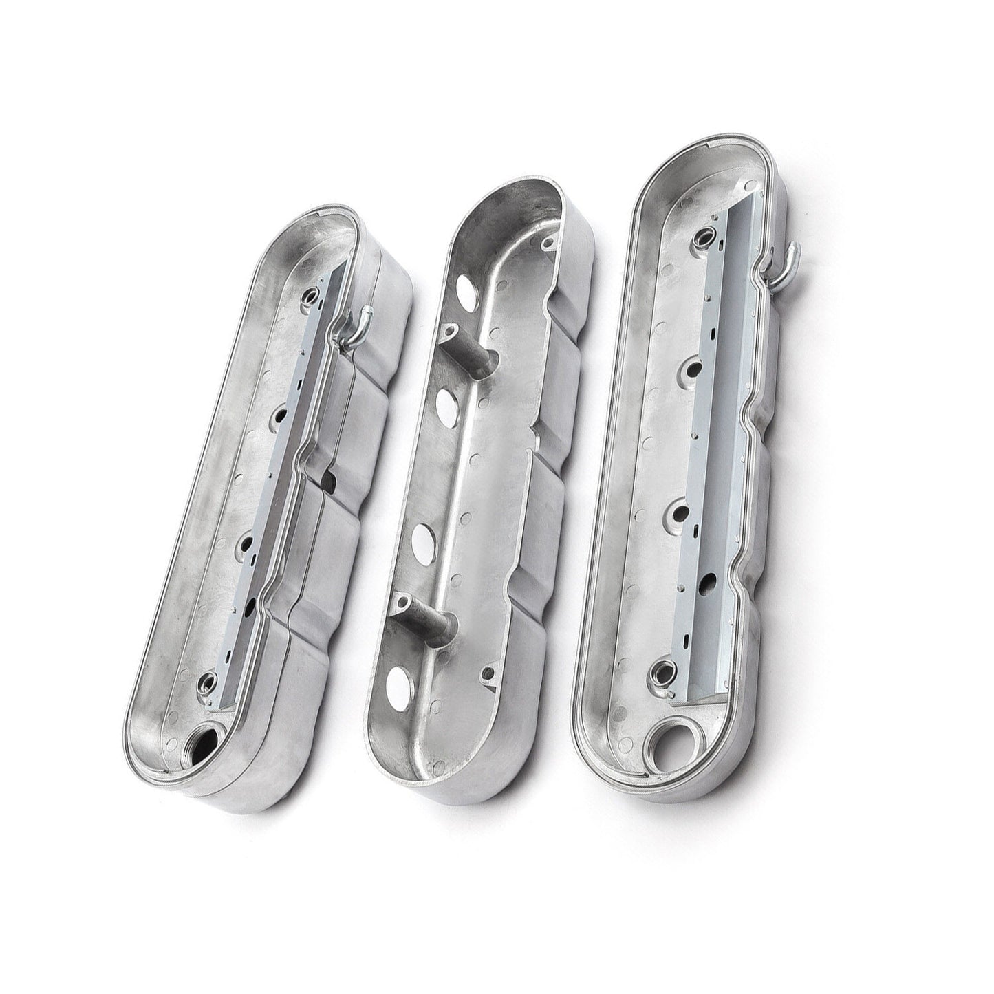 Finned Coil Aluminum Valve Cover Polished 241-181 For LS for Chevy LS1 LS2 LS3 LS6