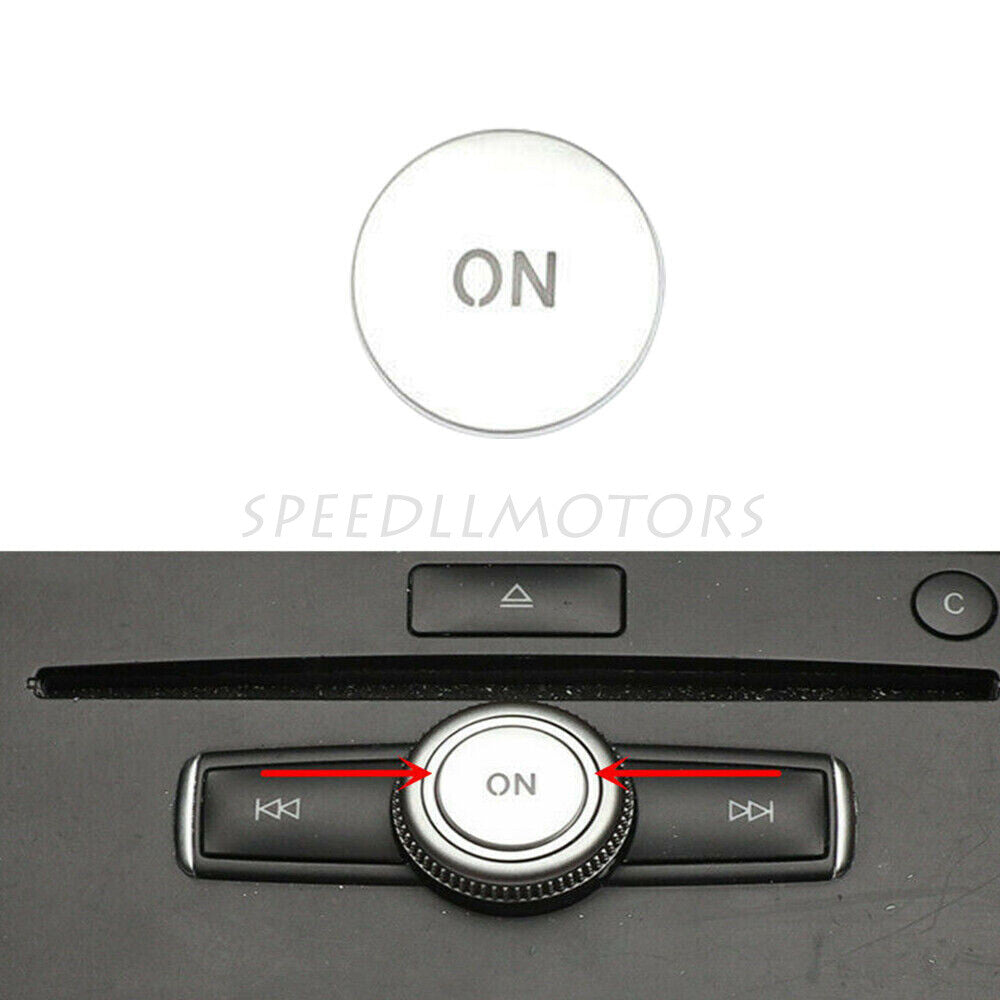 for Mercedes for Benz C E Class W204 W212 GLK Chrome Volume Knob Button Sequins Trim Q