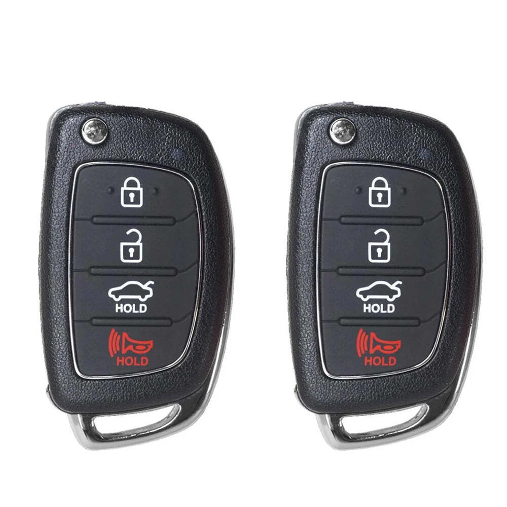 2 Replacement Keychains for Hyundai Sonata 2015/2016 Remote Control Flip Keychain TQ8-RKE-4F16