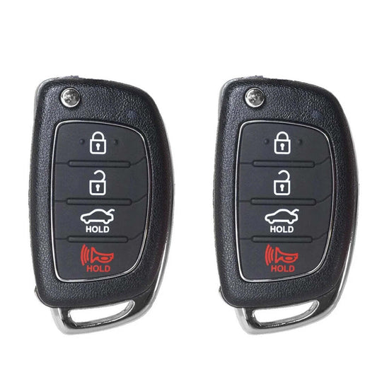2 Replacement Keychains for Hyundai Sonata 2015/2016 Remote Control Flip Keychain TQ8-RKE-4F16