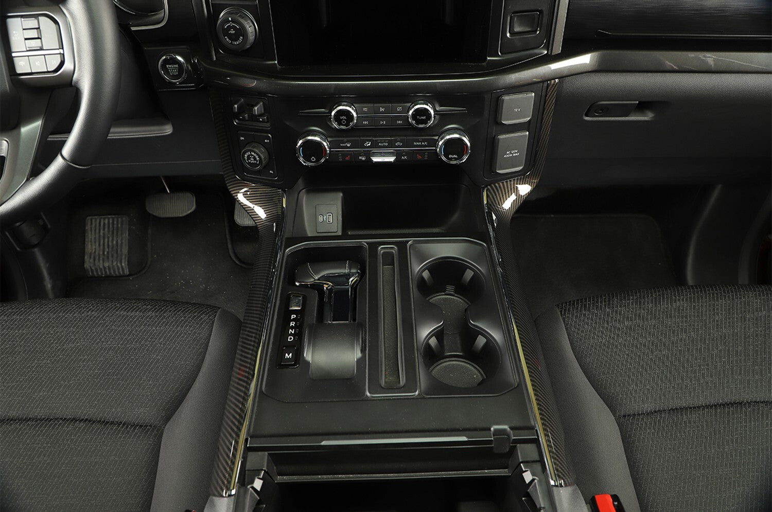 for ford  F150 2021 2022 2023 Central Control Panel Cover Tirm Carbon Fiber Look