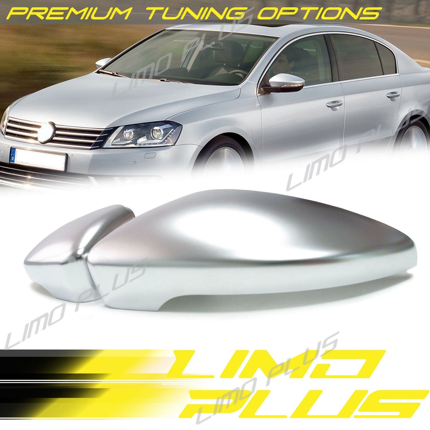 Matte Chrome Rear View Mirror Cover Caps for VW for Passat B7 CC for Jetta MK6 Scirocco Q