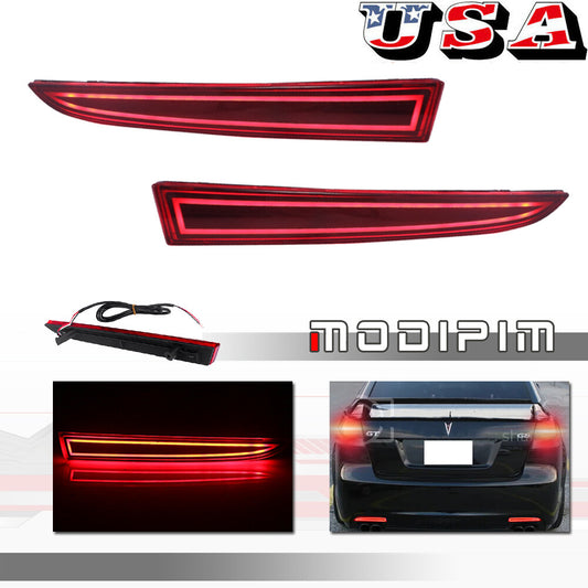 Suitable for Cadillac ATS XT5 Camaro rear bumper reflector light red LED light kit- v