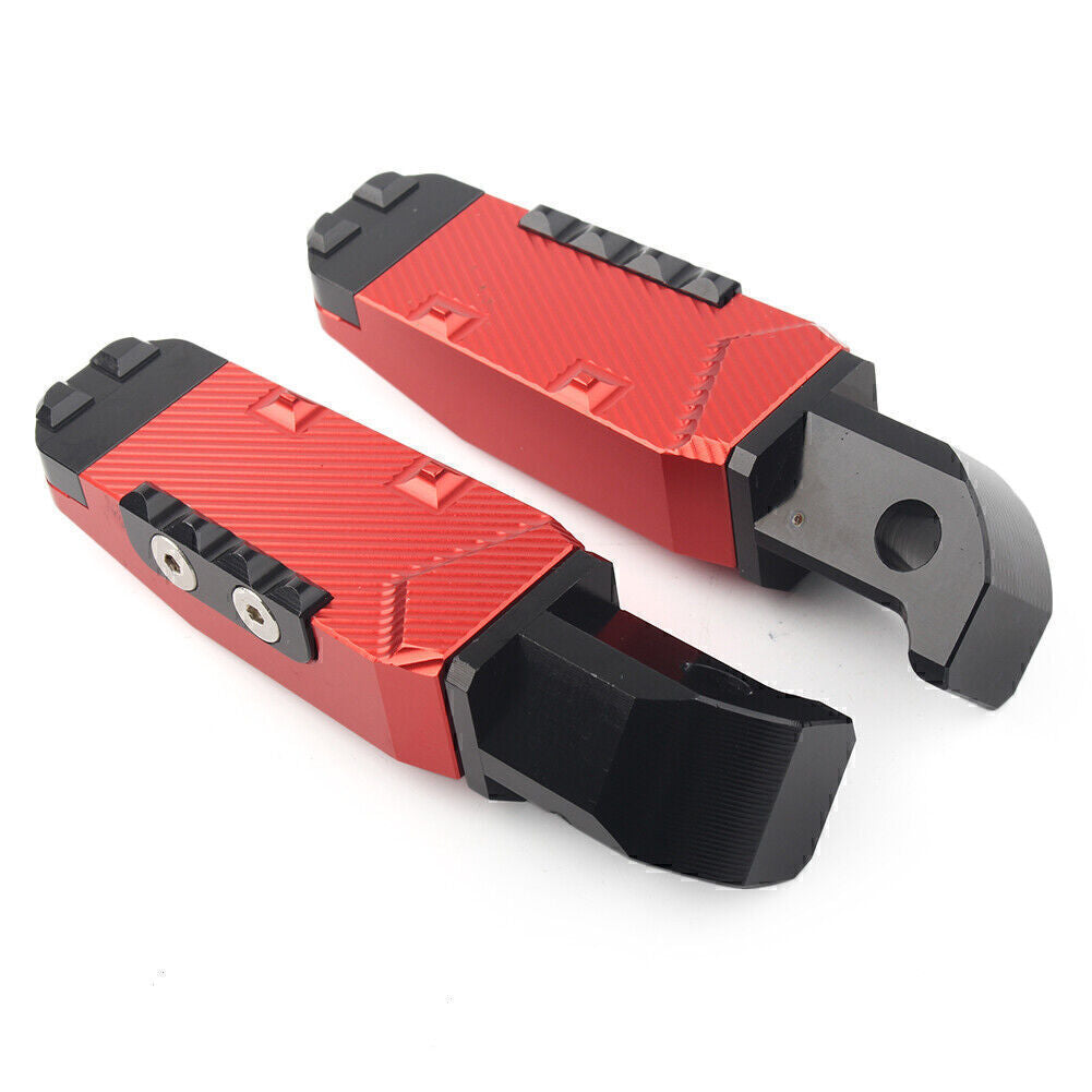 CNC Rear Passenger Footrests Foot Pegs Pedal Pads Fit for Yamaha FZ1 YZF R3 Red