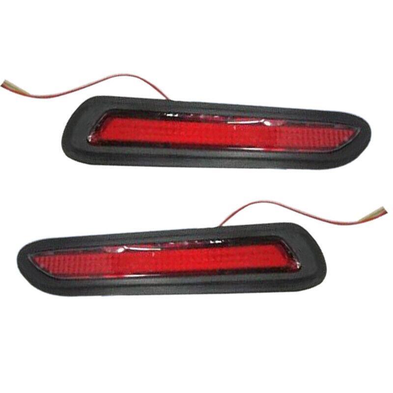 12V Red Lens LED Car Rear Bumper Reflector Taillight Driver Brake Fog Light 2PCS n