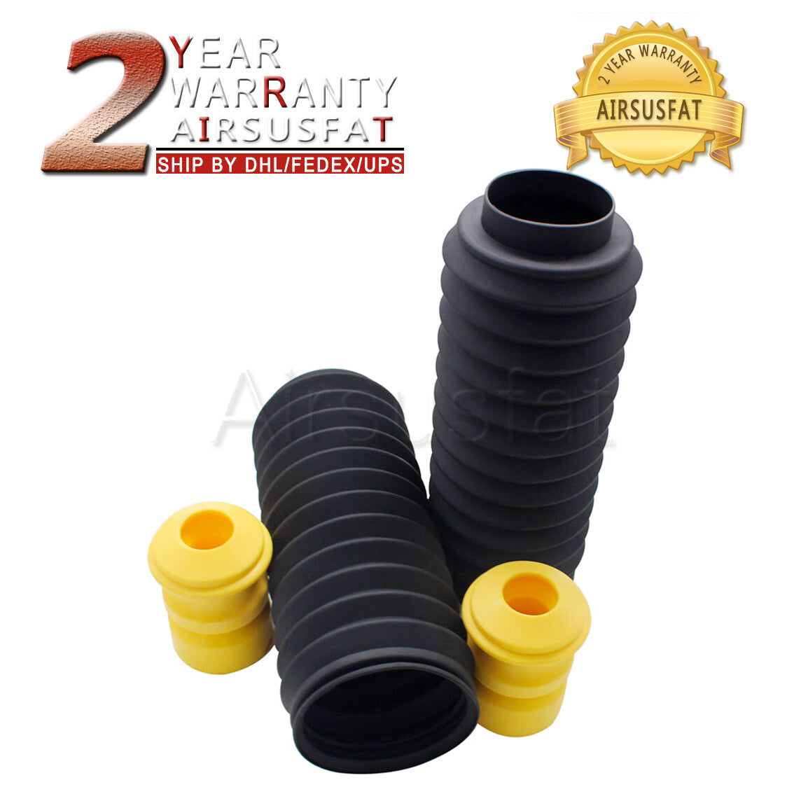 2 Sets Front Shock Absorber Dust Cover Rubber Buffer for BMW 7 Series E66 X5 E53