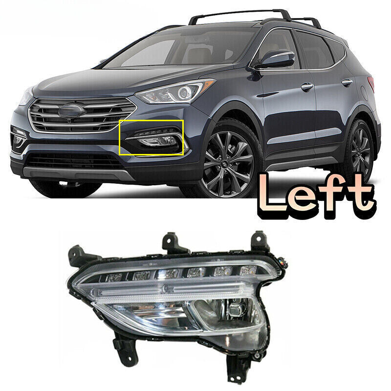 for Hyundai Santa Fe Sport 2016-2018 Left Front Fog Lamp Daytime Running Light