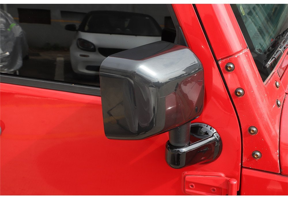 Kit for Jeep for Wrangler JK 2007-2017 Side Rearview Mirror  Base Cover ABS Black¡Á6