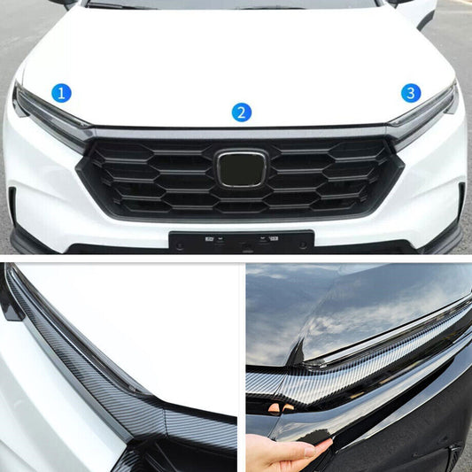 For 2023-24 for Honda CR-V CRV Carbon Front Engine Hood Grille Lip Cover Trim Strips