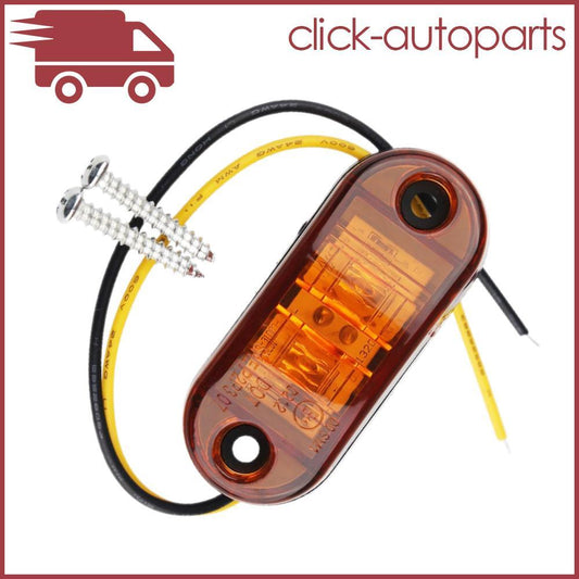 LED Side Marker Light Indicator Yellow Truck Trailer Clearance Lamp With Screws Q