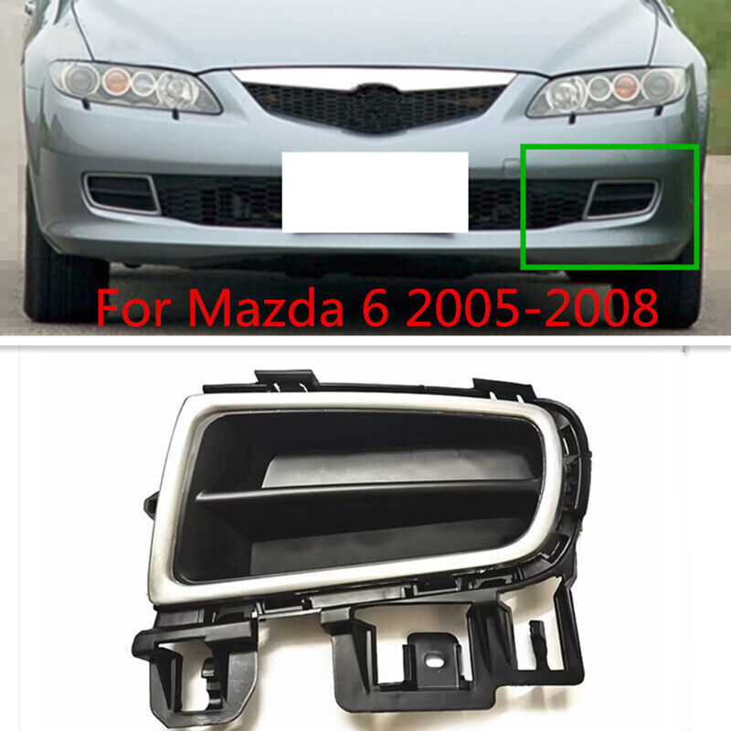 Left Side Front Bumper Fog Lamp Bezel Cover w/Chrome Fit for Mazda 6 2005-2008