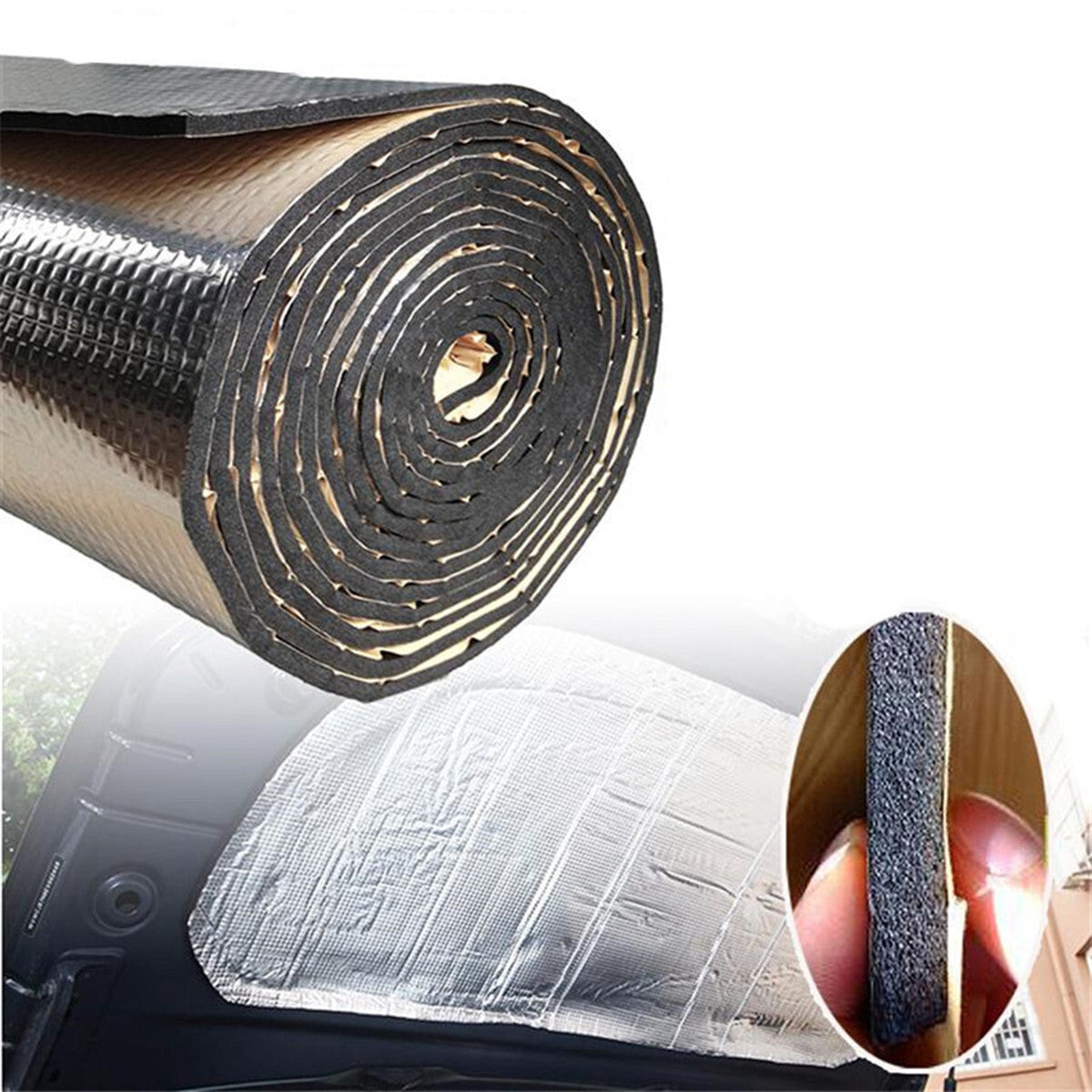 Sound Deadener Car Insulation Heat Shield Dampening Self-Adhesive Accessories Q