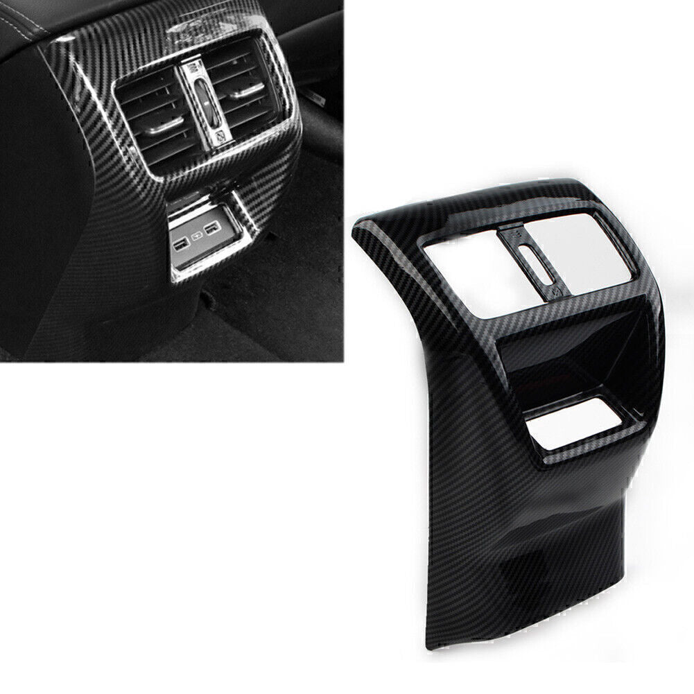 Fit for Honda for Civic 11th 2022-Up Carbon Fiber Rear Air Outlet Vent Anti-Kick Panel