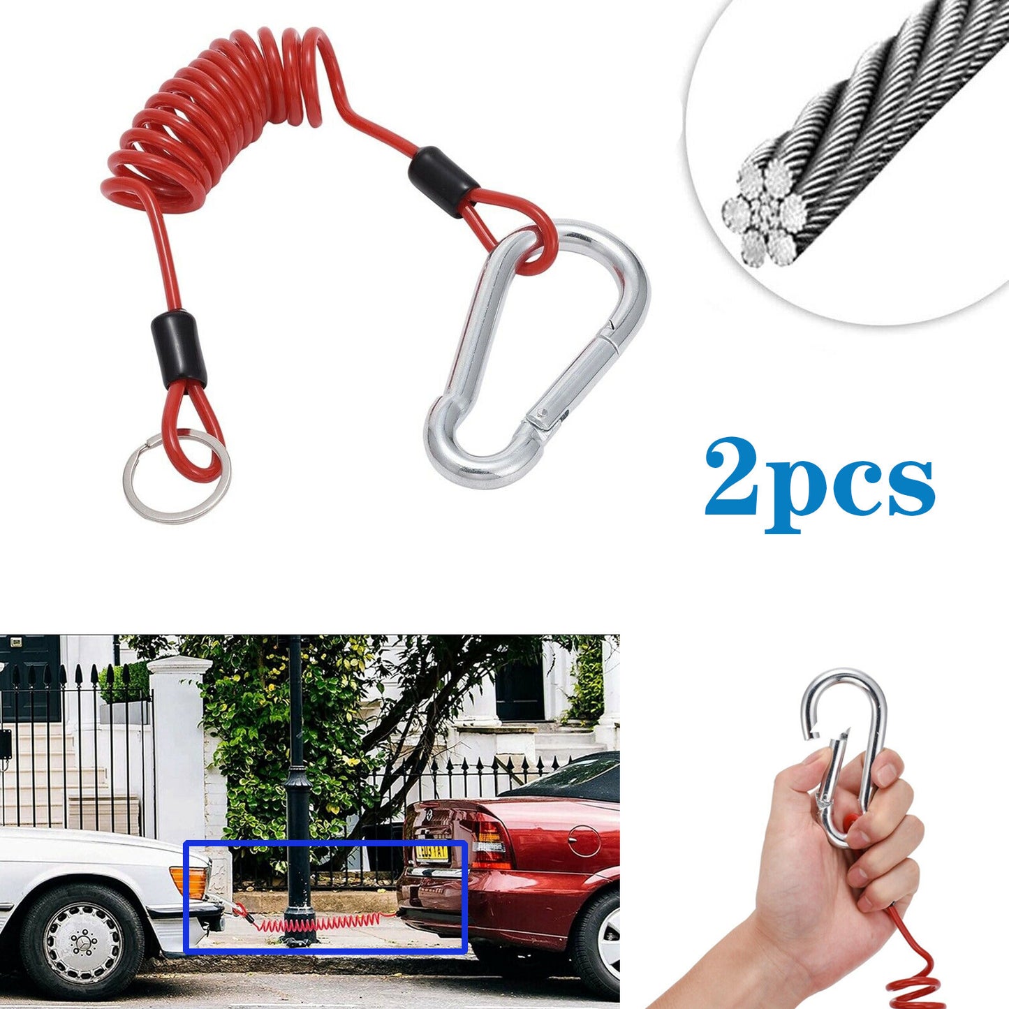 2xTrailer Breakaway Switch, Bracket 4' Cable W/ Lanyard  Plastic Pin Brake Away