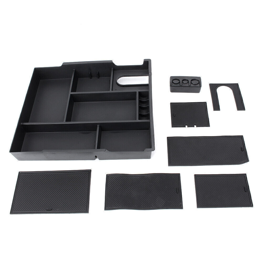 Center Console Tray Organizer Storage Case Fit for Toyota Tundra Black 2014-2018