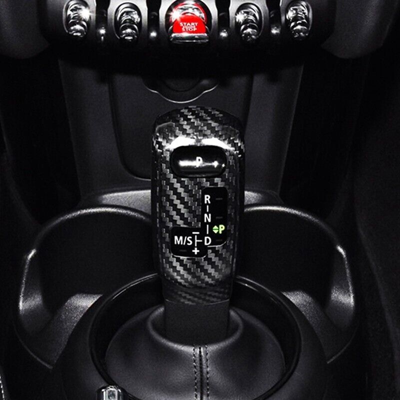 Real Carbon Fiber Car Gear Shift Knob Cover Trim for Mini Cooper F60 2017-2022 Q